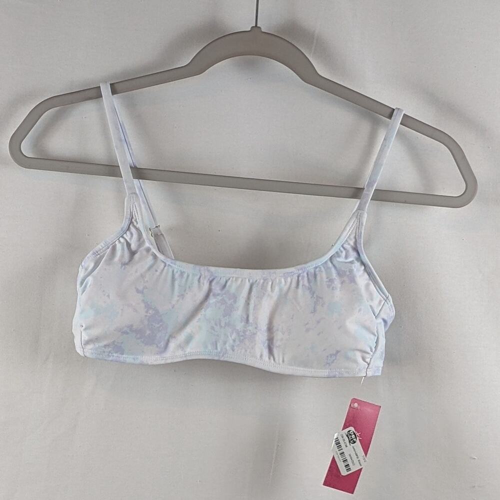 Xhilaration Bikini Top Blue Tie Dye Bralette Juniors‎ M Swimsuit Removable Cups